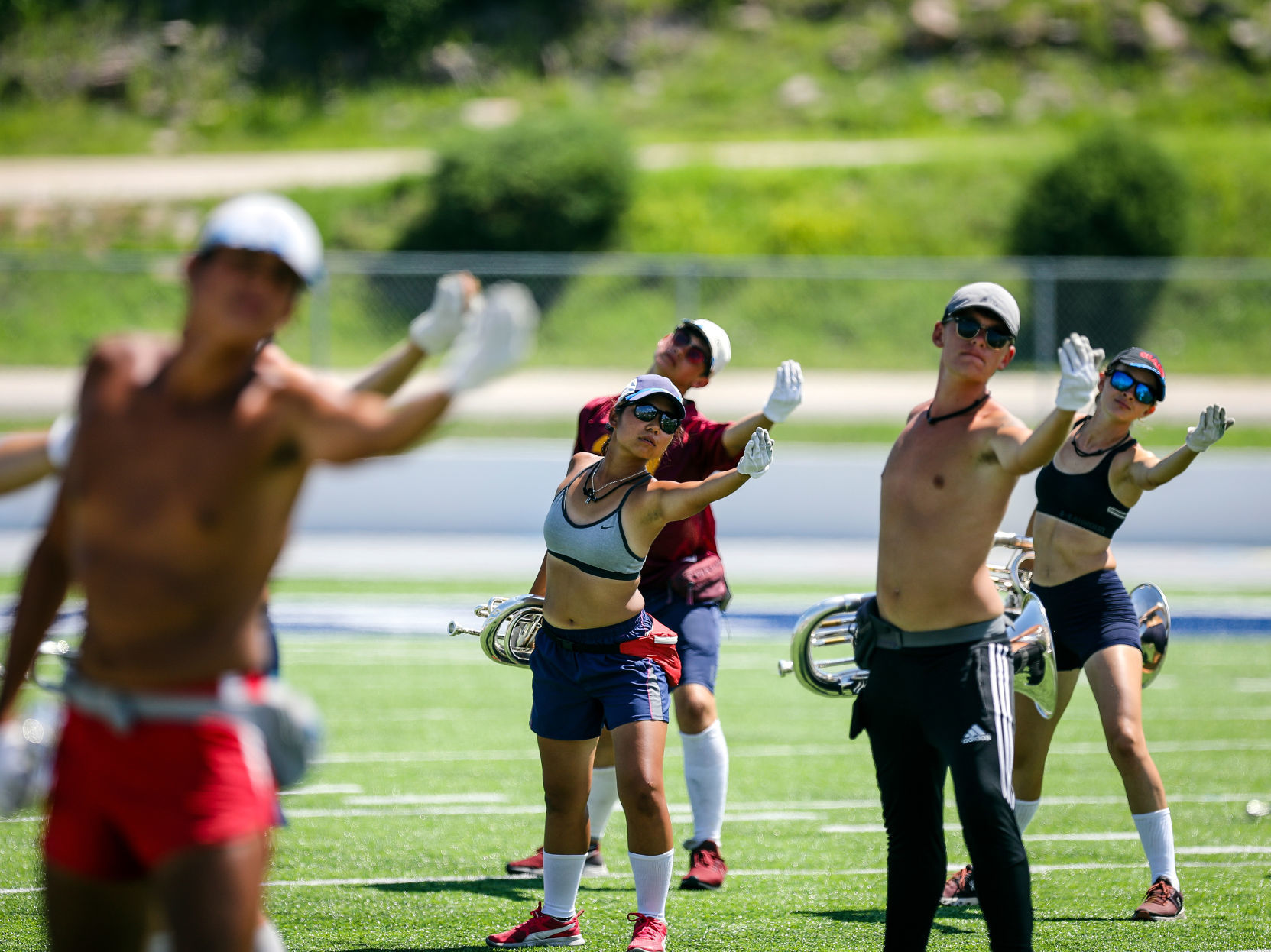 Cadets practicing at Mines